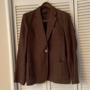 Lauren by Ralph Lauren brown linen blazer size 10